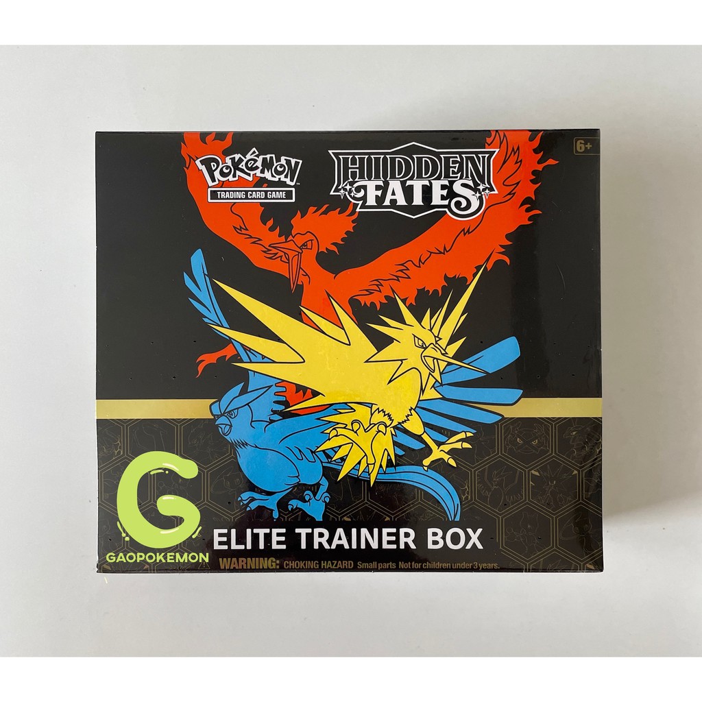 Hộp Elite Trainer Box 10 gói thẻ bài Pokemon TCG: Hidden Fates
