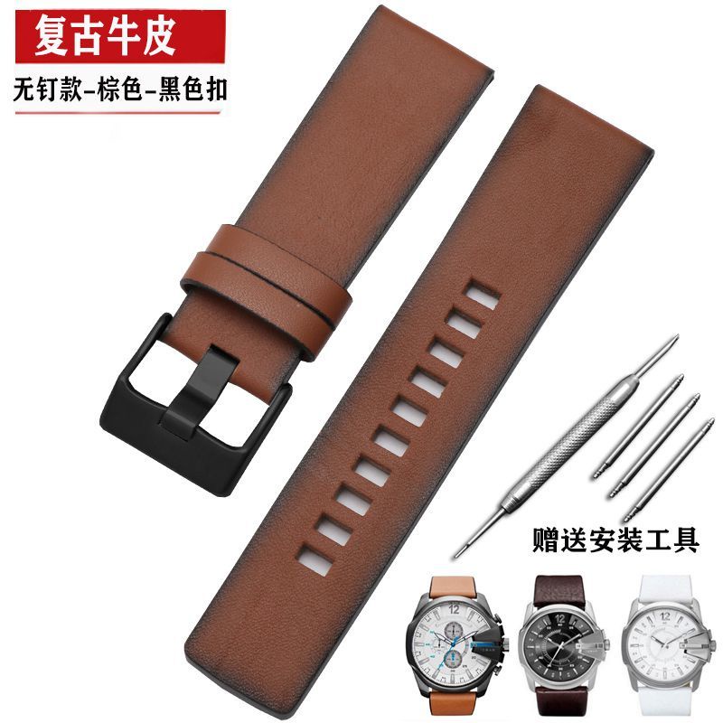 Dây Đeo Đồng Hồ Ba Mắt Bằng Da Diesel DZ4323DZ1657DZ1405