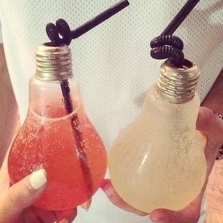 Ly thủy tinh hình bóng đèn 300ml