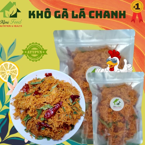 Khô gà lá chanh, Khô gà ( dai , ngon , đậm vị )Gà lá chanh trọng lượng 100gr, 300gr, 500gr