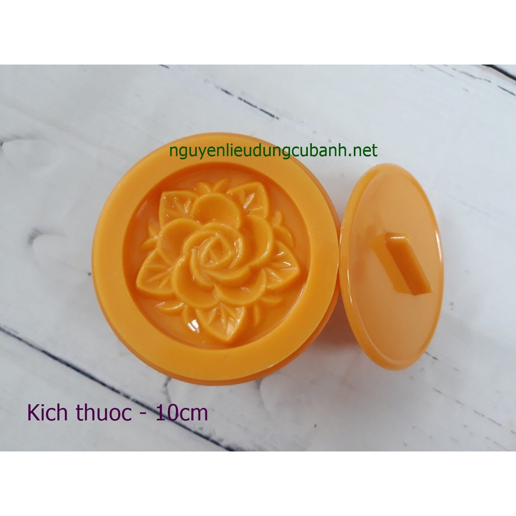 KHUÔN XÔI TRÒN MẶT HOA HỒNG - 10CM