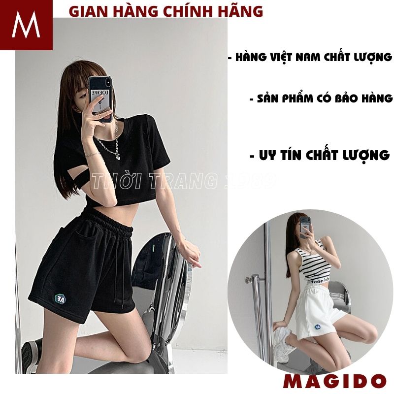 Quần short nữ cạp chun thể thao FA kiểu dáng hàn quốc ulzzang -MAGIDO | BigBuy360 - bigbuy360.vn