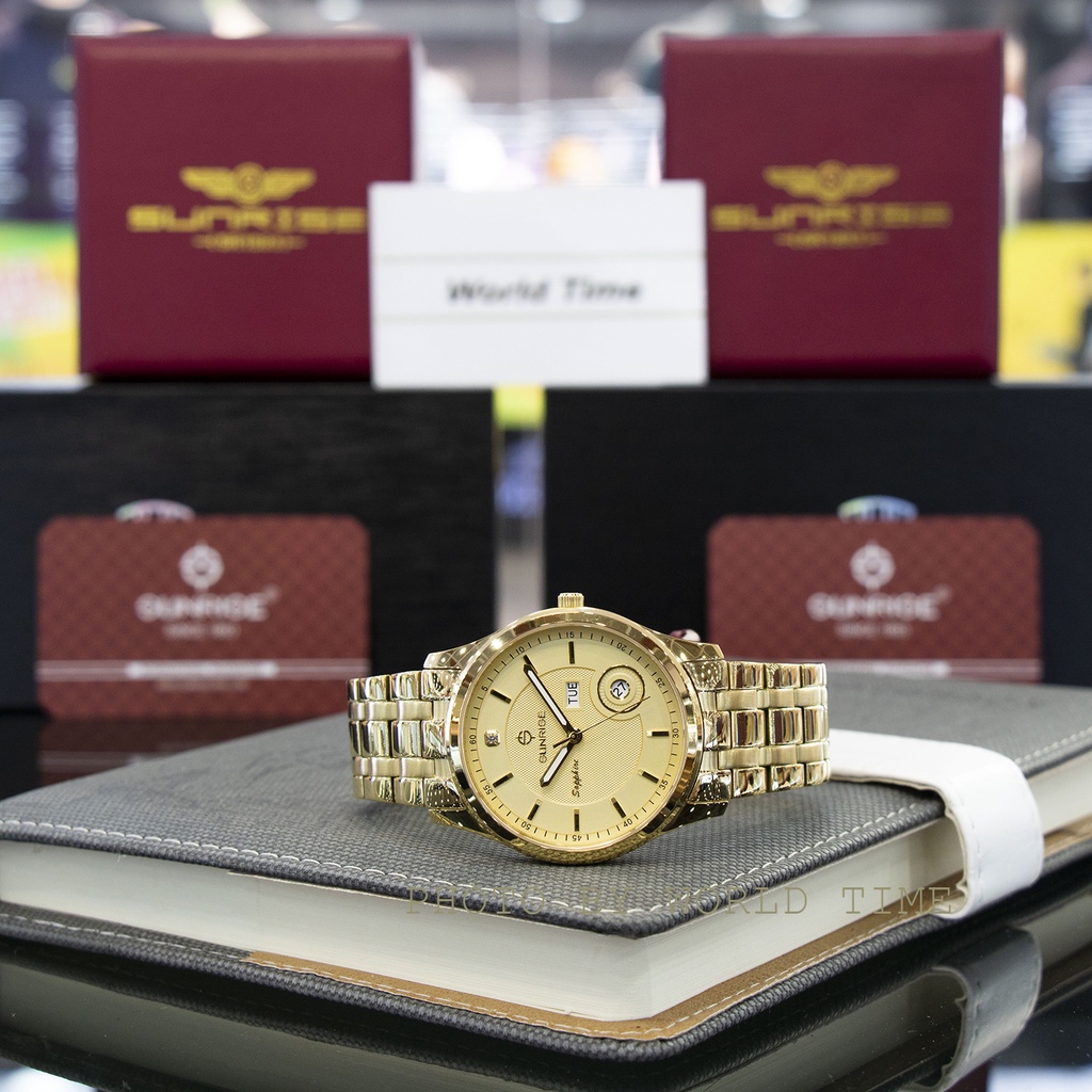 Đồng Hồ Nam Sunrise DM784SWA G Full Box  + Thẻ BH 3 NĂM, Kính Sapphire Chống Xước, Chống Nước - Dây Kim Loại 316L | BigBuy360 - bigbuy360.vn