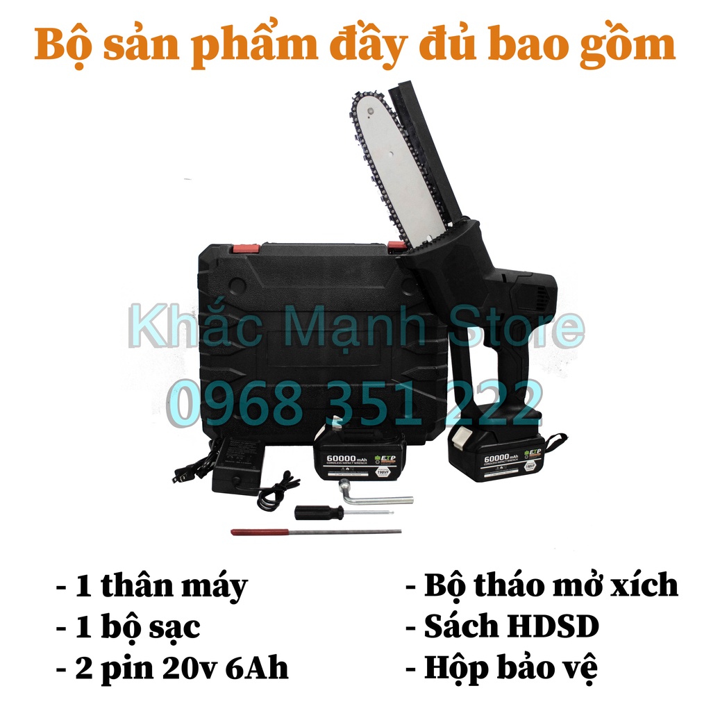 Máy Cưa Xích Pin Động Cơ 775 Sài Chung Pin MAKITA 18V, Lam 10 inch