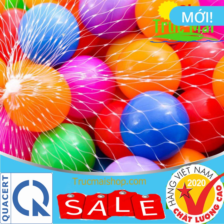 [SALE] Túi 20 quả bóng nhựa 5.5cm cho bé - Nhựa PP nguyên sinh  - Sản xuất tại Việt Nam