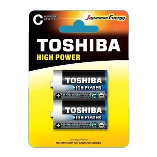 Pin trung Alkaline Toshiba, size C, 1.5V, không sạc, LR14GCP BP-2