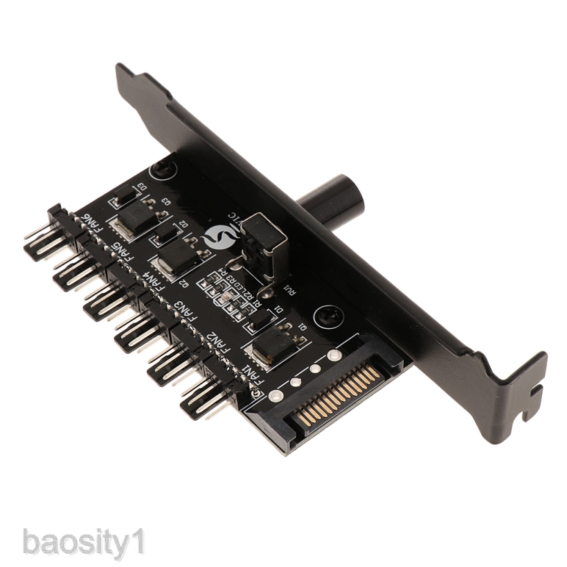 Bộ Điều Khiển Tốc Độ Quạt Tản Nhiệt SATA 1 Sang 6 12V Cho Máy Tính