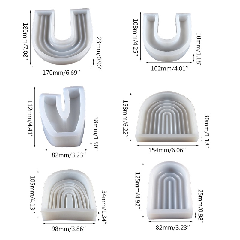 Khuôn Silicone Tạo Hình Cửa Vòm Nhiều Lớp Làm Xà Phòng Thủ Công DIY