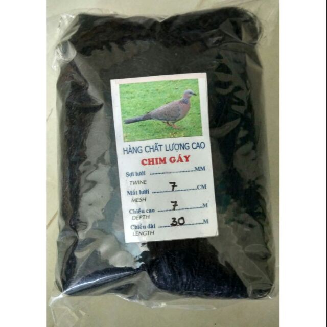 Lưới bẫy chim cu gáy, gà rừng mắt lưới 6cm