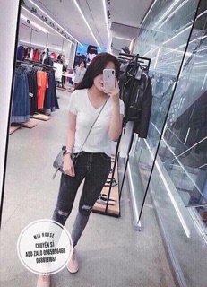 Áo pull cổ tim