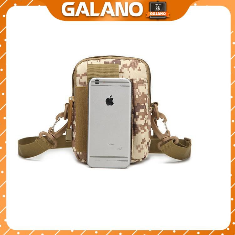 Túi Đeo Chéo GALANO EDC Có Thể Đeo Hông Và Gắn Balo Rằn Ri Nam Nữ Nhiều Ngăn Chống Nước FB-001204