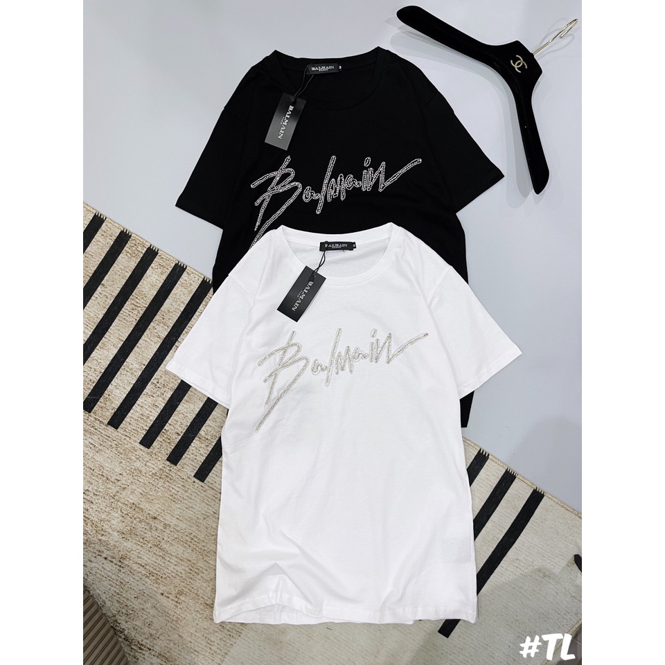 Áo Phông Chữ Đá Balmain