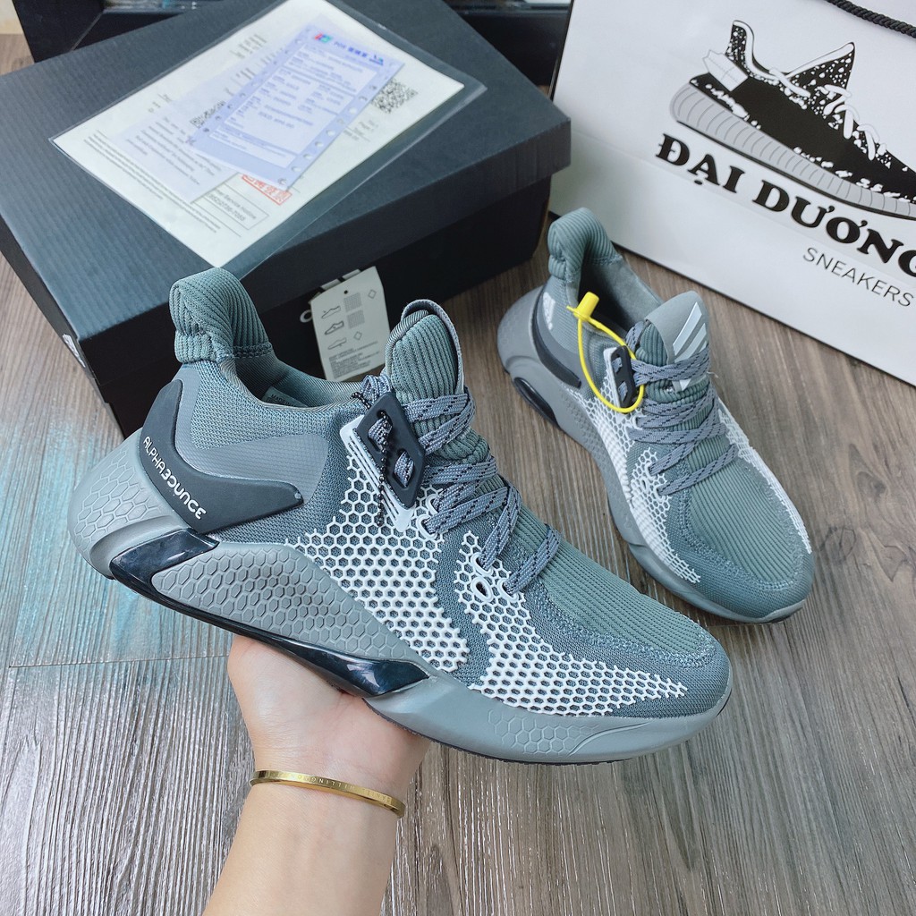 Alpha xám đen 2020 [TẶNG MÓC KHÓA - FULL BOX] giày AlphaBOUNCe xám đen 2020 giày thể thao AlphaBOUNCe xám đen 2020