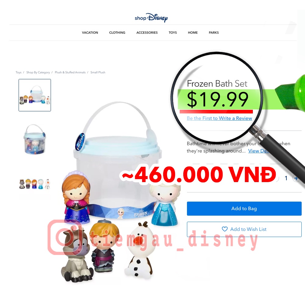 Bộ Bath Toys Đồ Chơi Nhà Tắm Frozen Disney