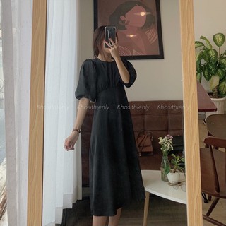 VÁY SUÔNG RÃ NGỰC TAY BỒNG BASIC