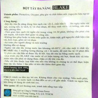 Bột tẩy đa năng Blake 80g (pha 5L nước)