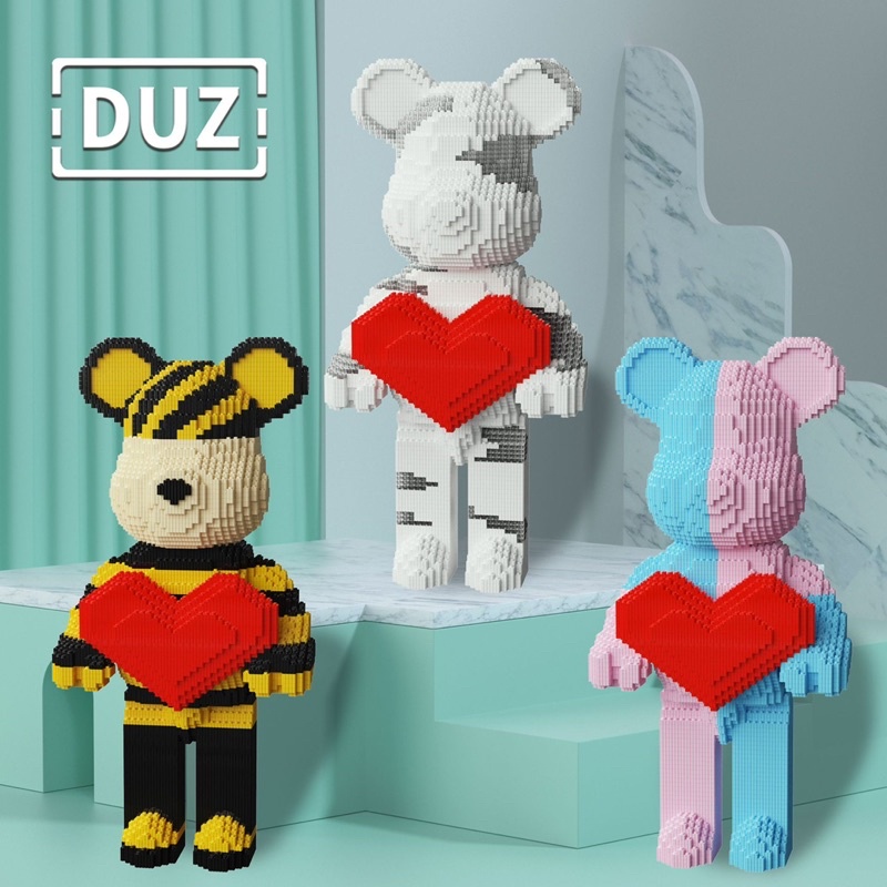 Xếp hình lắp ráp gấu bearbrick cỡ lớn 55cm cực chất