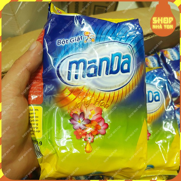 Bột giặt Manda siêu tẩy vết bẩn hương thơm ngào ngạt 400g
