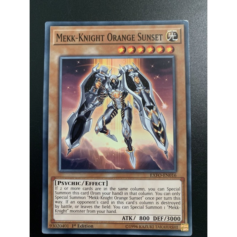 bài yugioh:mekk-knight orange sunset