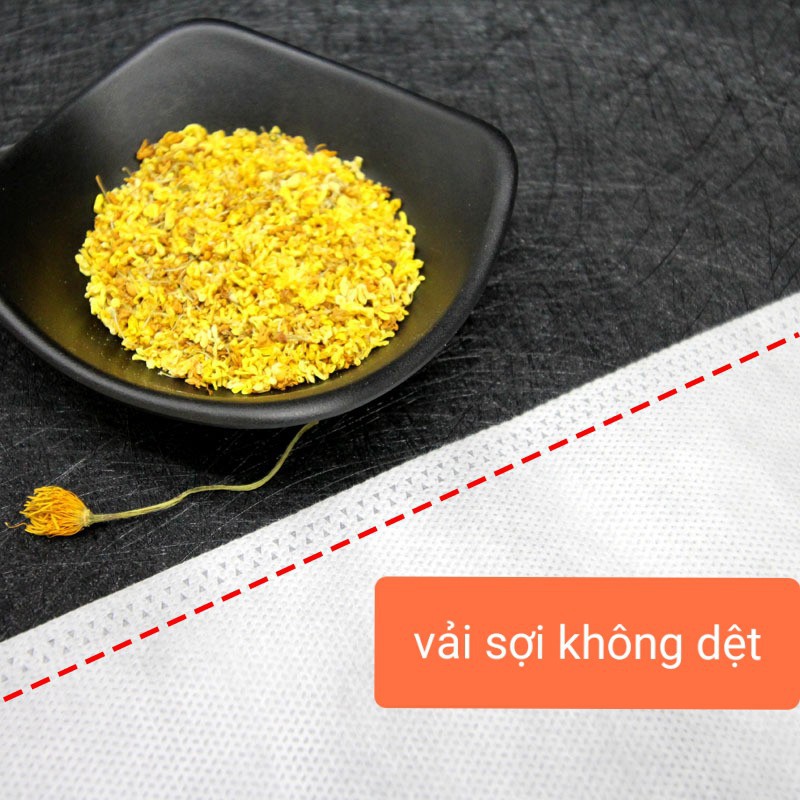 Combo 500 túi lọc trà, thảo dược vải không dệt, Có Dây Rút - HVL TEA