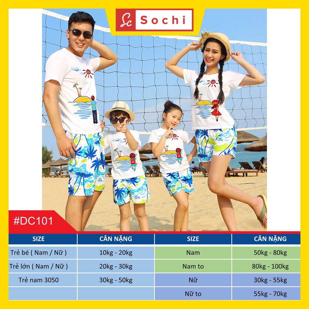 Quần đi biển gia đình, quần đùi đi biển hội nhóm công ty Hot nhất hè 2022 giá sỉ tận xưởng