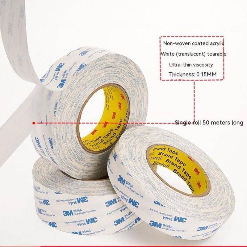 Cuộn Băng Keo Hai Mặt 3M Siêu Mỏng Chịu Nhiệt Độ Cao Không Để Lại Dấu Tiện Dụng