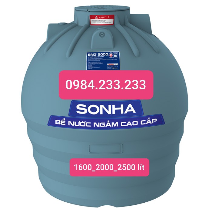 Bể nước ngầm cao cấp Sơn Hà siêu bền bảo hành 12 năm