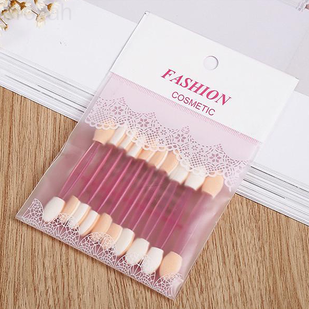 [Hàng mới về] Set 10 cọ đánh phấn mắt hai đầu hình oval bằng chất liệu bọt biển màu sắc ngẫu nhiên