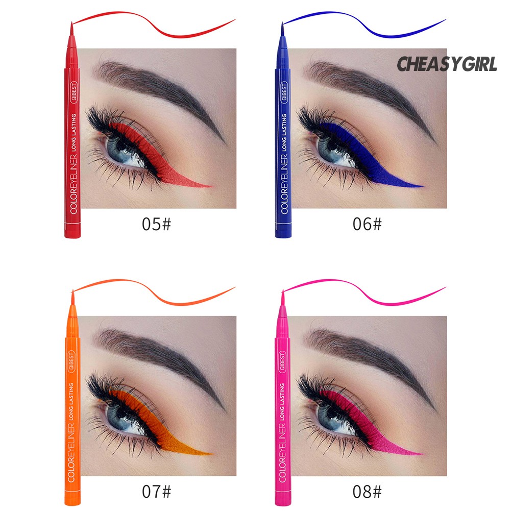 [Hàng mới về] Bút kẻ mắt nước kháng nước không nhòe nhanh khô 12 màu lựa chọn QIBEST | BigBuy360 - bigbuy360.vn