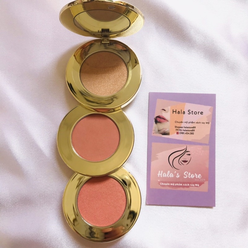 Tarte ✨ Set phấn trang điểm 9 way to Shine Cheek (má hồng + highlight + bronzer) Frosty - Slay Bells - Shimmering