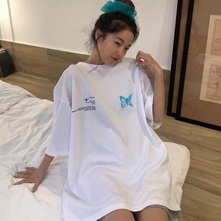 Áo thun cotton nam nữ from rộng butterfly 3d tp