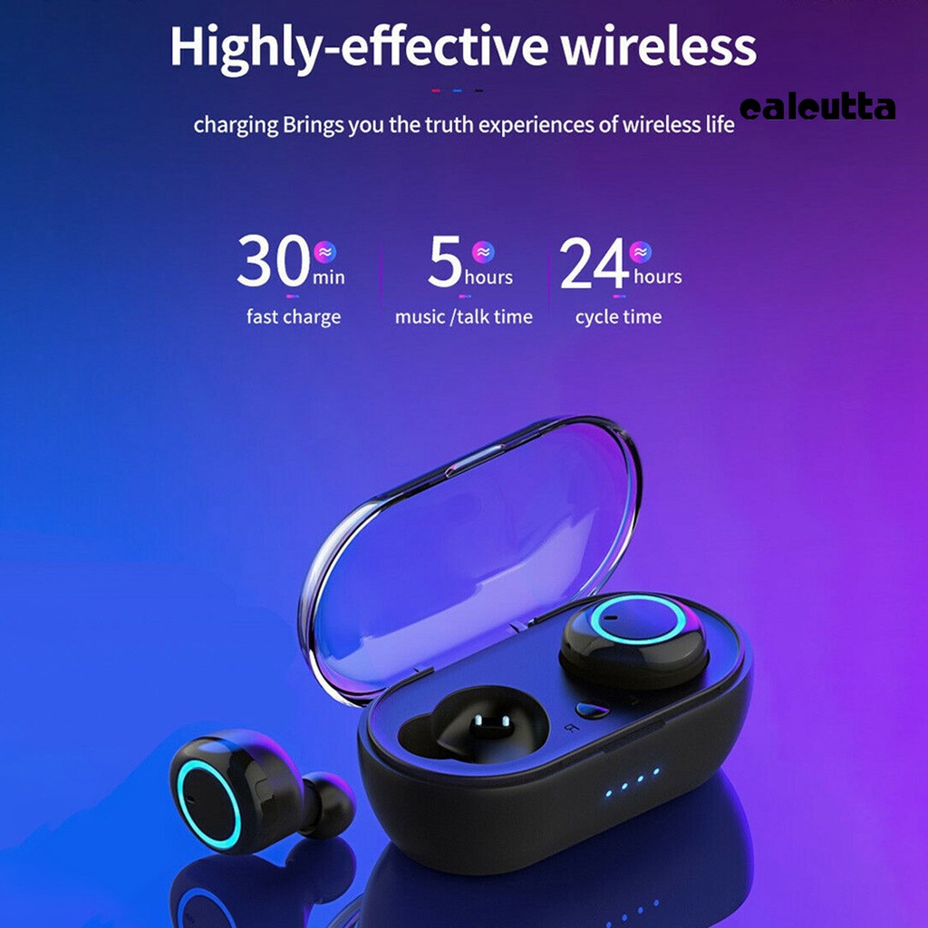 Tai Nghe Y50 Kết Nối Bluetooth 5.0 Chống Ồn Có Kèm Hộp Sạc