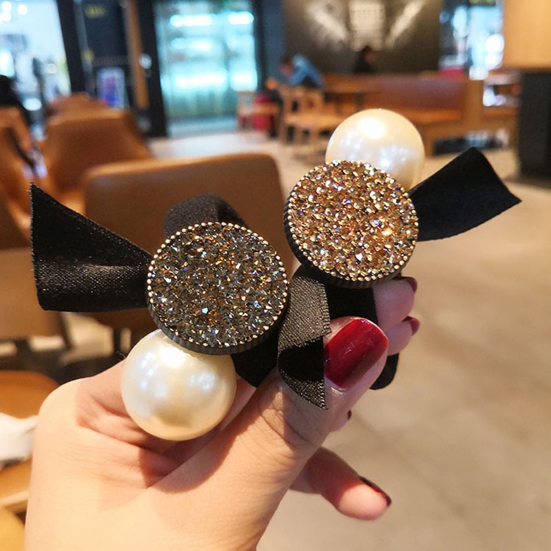 Dây buộc tóc cao su đính ngọc trai giả xinh xắn cho nữ