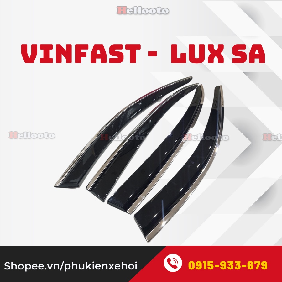 Vè Che Mưa Viền Inox Xe Vinfast Lux A, Lux SA  Bộ 4 vè