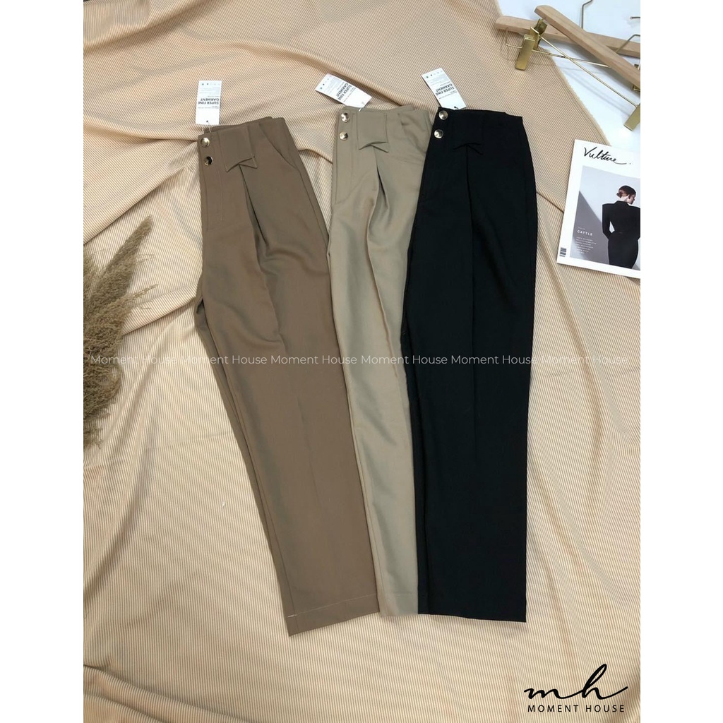 QUẦN BAGGY ĐAI - 2 NÚT, đi học đi làm công sở, baggy chất tây lạnh,hàng thiết kế