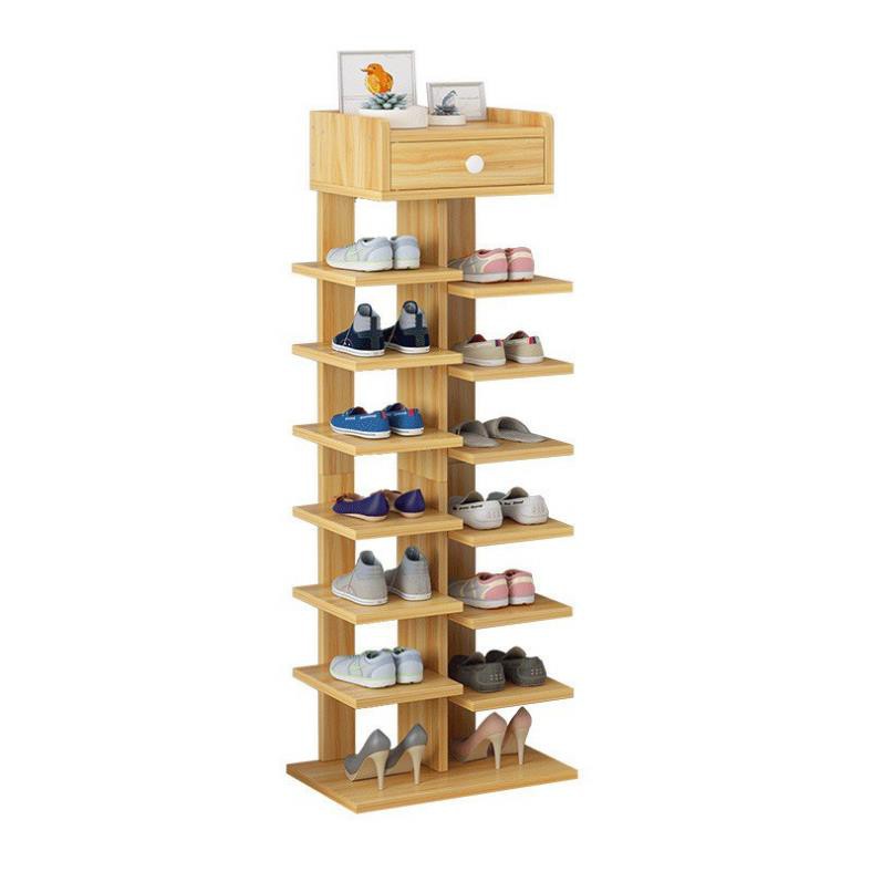 Kệ để giày dép 14 tầng kèm ngăn kéo nhỏ đựng đồ gỗ PDF dày dặn Sản phẩm như mô tả