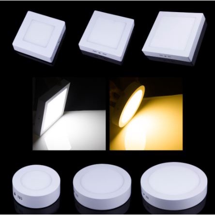 Đèn Led Ốp Trần Ốp Nổi Tròn/Vuông 12W 18W 24W Siêu Tiết Kiệm Điện- BH 12 tháng