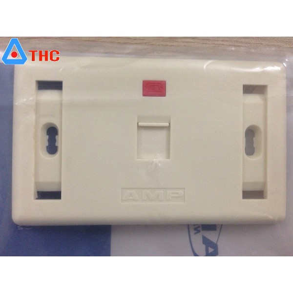 Mặt chữ nhật, wallplate AMP 1 cổng có cửa sập