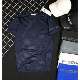 Áo thun nam thể thao phối logo dạ quang P500 cực chất AXK071