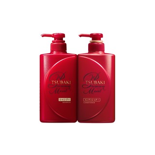 Dầu gội và xả Shiseido Tsubaki Premium Moist màu đỏ Dưỡng Tóc Bóng Mượt 490ML