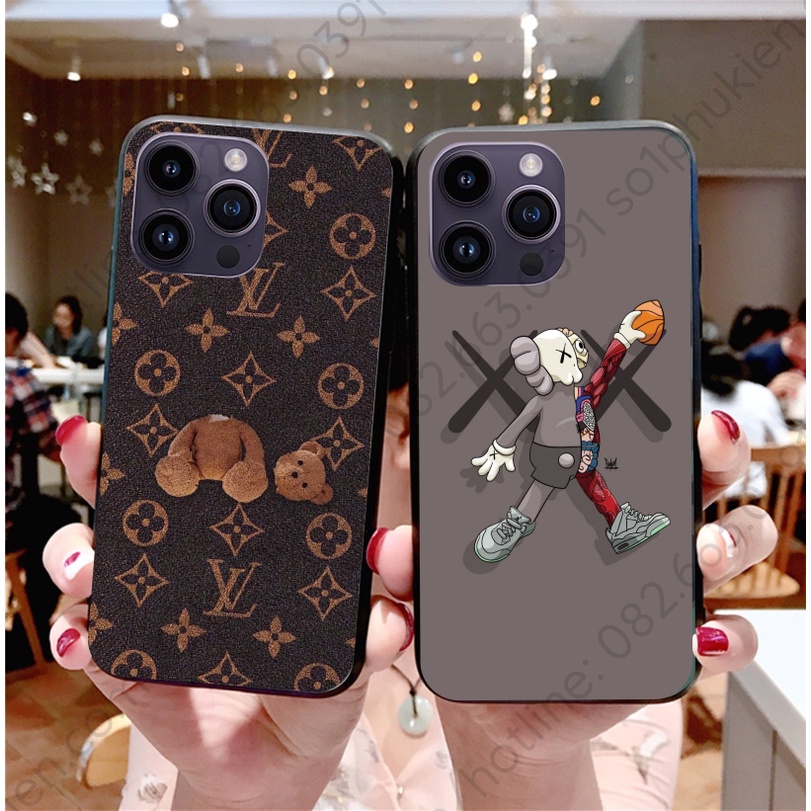 Ốp lưng iphone 14 14+ (plus) / 14 pro / 14 promax (14 pro max) mặt lưng ép kính chống bể hình gấu nhiều mẫu đẹp