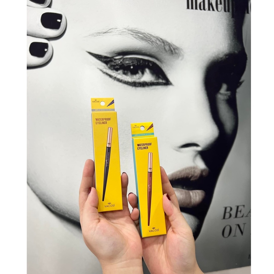 Bút dạ kẻ mắt nước lâu trôi Vacosi Waterproof Eyeliner