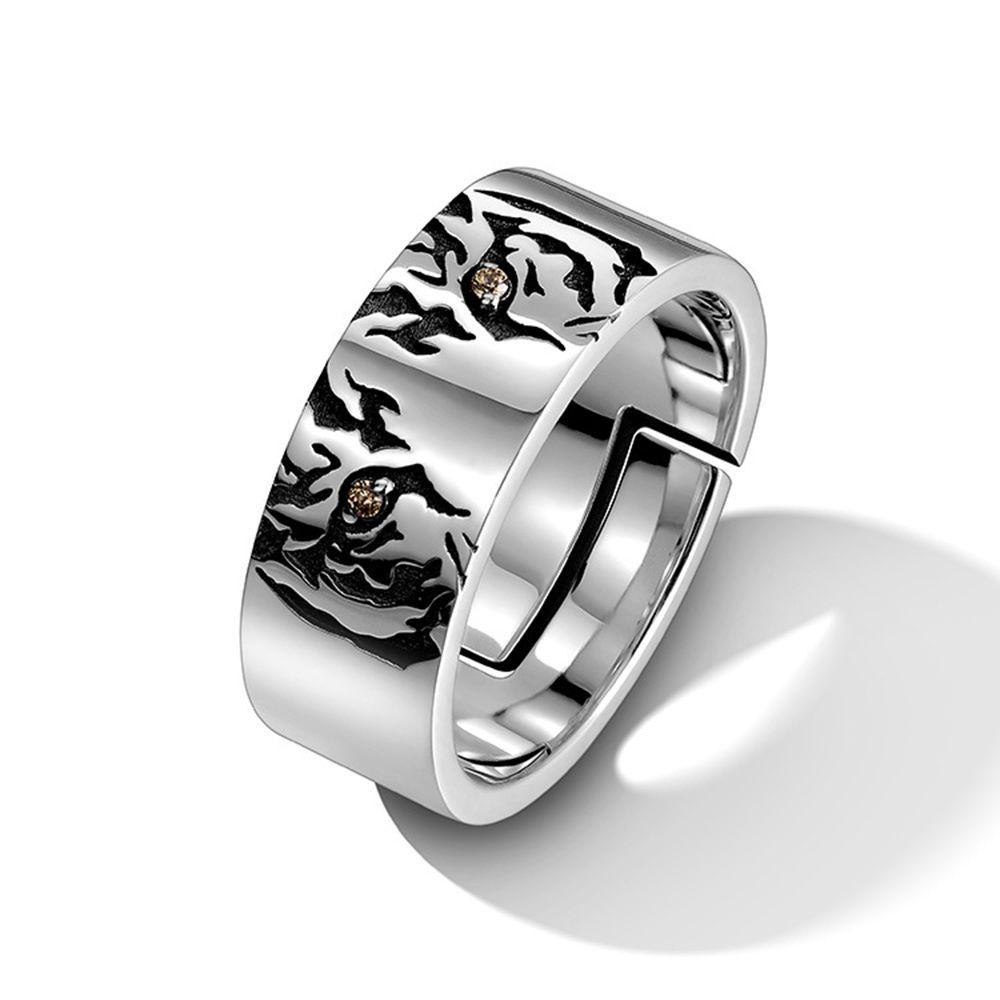 Nhẫn Hình Mèo / Hổ Cá Tính Sáng Tạo Cho Nam Nữ|Nhẫn Hở Đồng Có Thể Điều Chỉnh Kích Cỡ