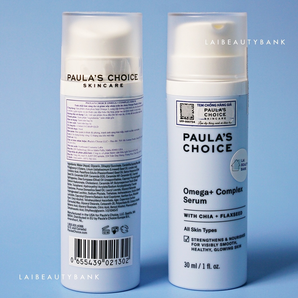 Serum Paula's Choice RESIST Omega+ Complex Serum phục hồi da, chống lão hóa 30ml - LAI BEAUTY BANK