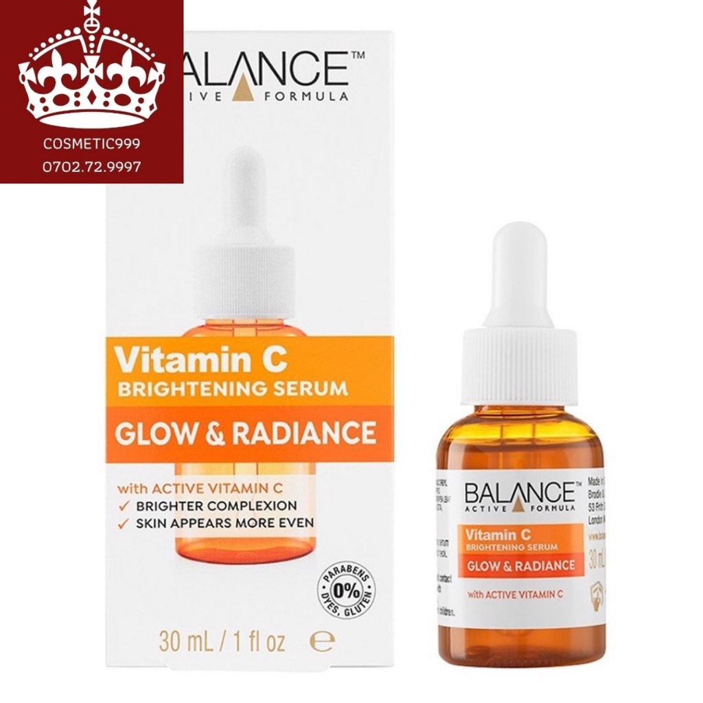 Serum vitamin c, serum balance active fomula vitamin c brightening 30ml mờ thâm mụn, mờ nám tàn nhang Cosmetic999