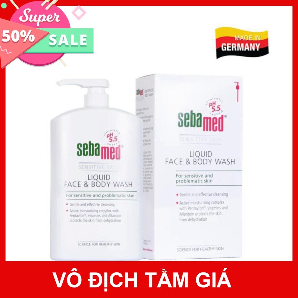 [CHÍNH HÃNG] Sebamed Sữa Rửa Mặt Và Tắm Toàn Thân Face &amp; Body Wash pH5.5 (300ml)