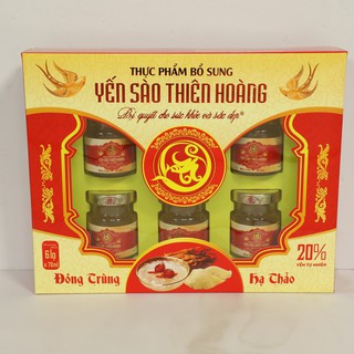 [ Combo 5 Hộp ] Yến Huyết Đông Trùng Hạ Thảo 20% ( 6 Lọ/ Hộp)