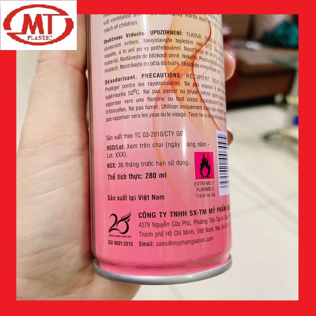 Xịt khử mùi Familiar chai 250ml, xịt phòng familiar siêu thơm mát date mới
