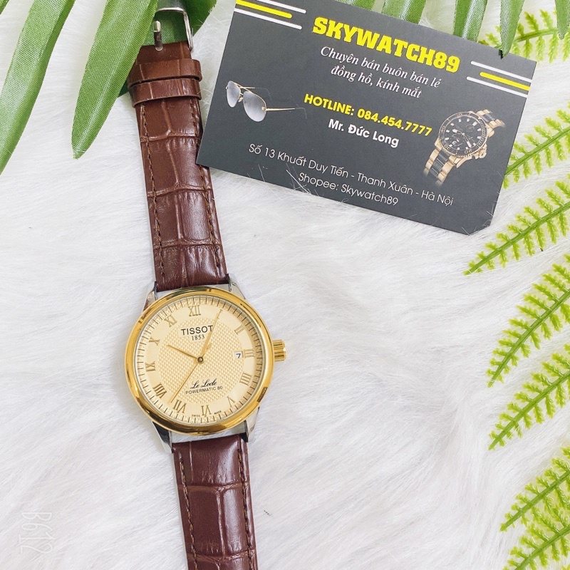 Đồng hồ nam tissot cơ nam dây da nâu mặt mạ vàng lấp lánh siêu bền bỉ phong cách lịch lãm | BigBuy360 - bigbuy360.vn