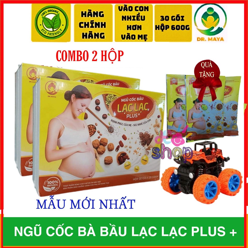 (Combo 2 hộp) Ngũ cốc bầu lạc lạc plus chính hãng- Ngũ cốc bà bầu Lạc Lạc chính hãng hộp 30 gói